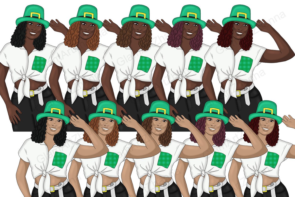 Saint Patrick's Day Clipart, a Seasonal Illustration by GlamArtZhanna (Photo 3 of 5)