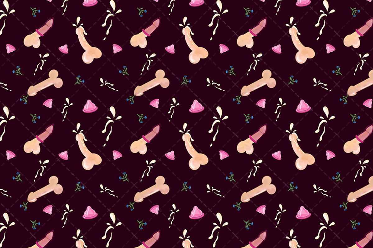 Seamless vagina,penis,sperm Pattern, a Pattern Graphic by Dreamline Desings (Photo 5 of 11)