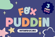 Fox Puddin: 3 Font Styles, a Handwritten Font by Fox7 By Rattana (Thumbnail 1 of 13)