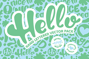 Hello Hand Lettered Vector Pack