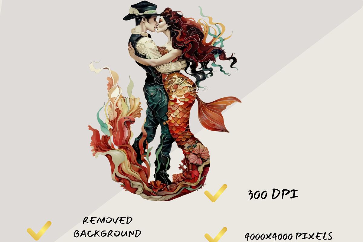 DEEP SEA LOVERS CLIPART PACK, a Person Illustration by Daring Digies (Photo 6 of 9)