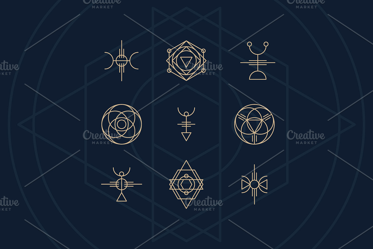 Ancient Tribal Symbols Set, a Graphic by CojoMoxon (Photo 2 of 5)