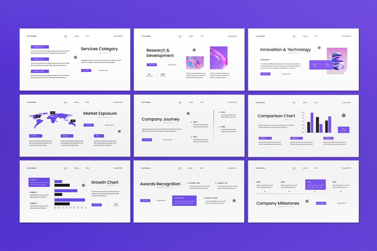 White Company Profile Google Slide, a Presentation Template by graphicook (Photo 3 of 4)
