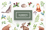 Watercolor Forest Animals Set, an Object Graphic by Kotulska (Thumbnail 2 of 6)
