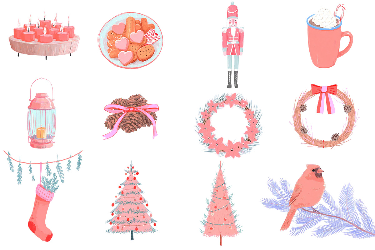 Christmas Winter Watercolor Clipart, an Illustration by Designworld (Photo 2 of 5)