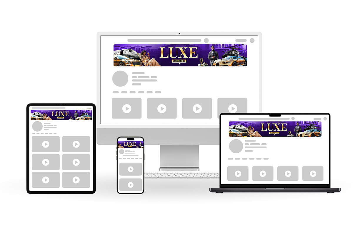 Luxury Lifestyle YouTube Banner, a Social Media Template by Vaughn Studios (Photo 3 of 5)