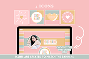 Cute Social Media Banners + Icons, a Social Media Template by SunshineStudioBoutique (Thumbnail 7 of 9)
