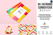 A4 / A5 Round Corner Flyer Mockup, an Advertising Mockup by Illusiongraphic (Thumbnail 1 of 19)