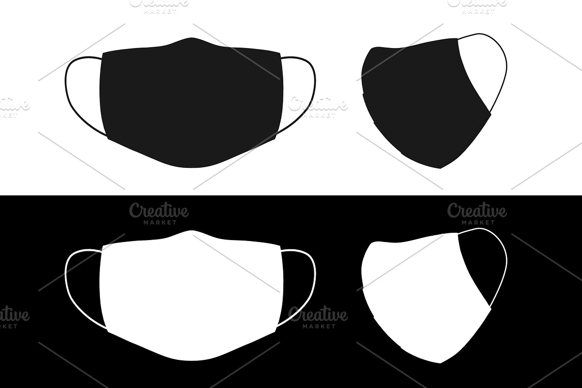 Flat vector medical mask, a Healthcare Illustration by Kseniia_designer's shop