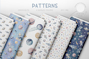 Watercolor Space Pastel Clipart Set, an Illustration by Alisles (Thumbnail 4 of 12)