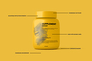 Supplement /Protein Jar Label Mockup, a Cups & Container Mockup by Toasin Studio (Thumbnail 2 of 7)