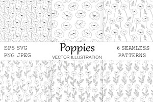 Poppies Flowers Graphics Pattern