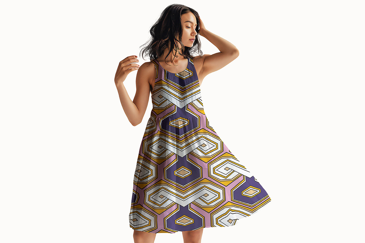 Geometric Hexagon-Honeycomb Pattern, a Pattern Graphic by StudioGlouna (Photo 3 of 9)