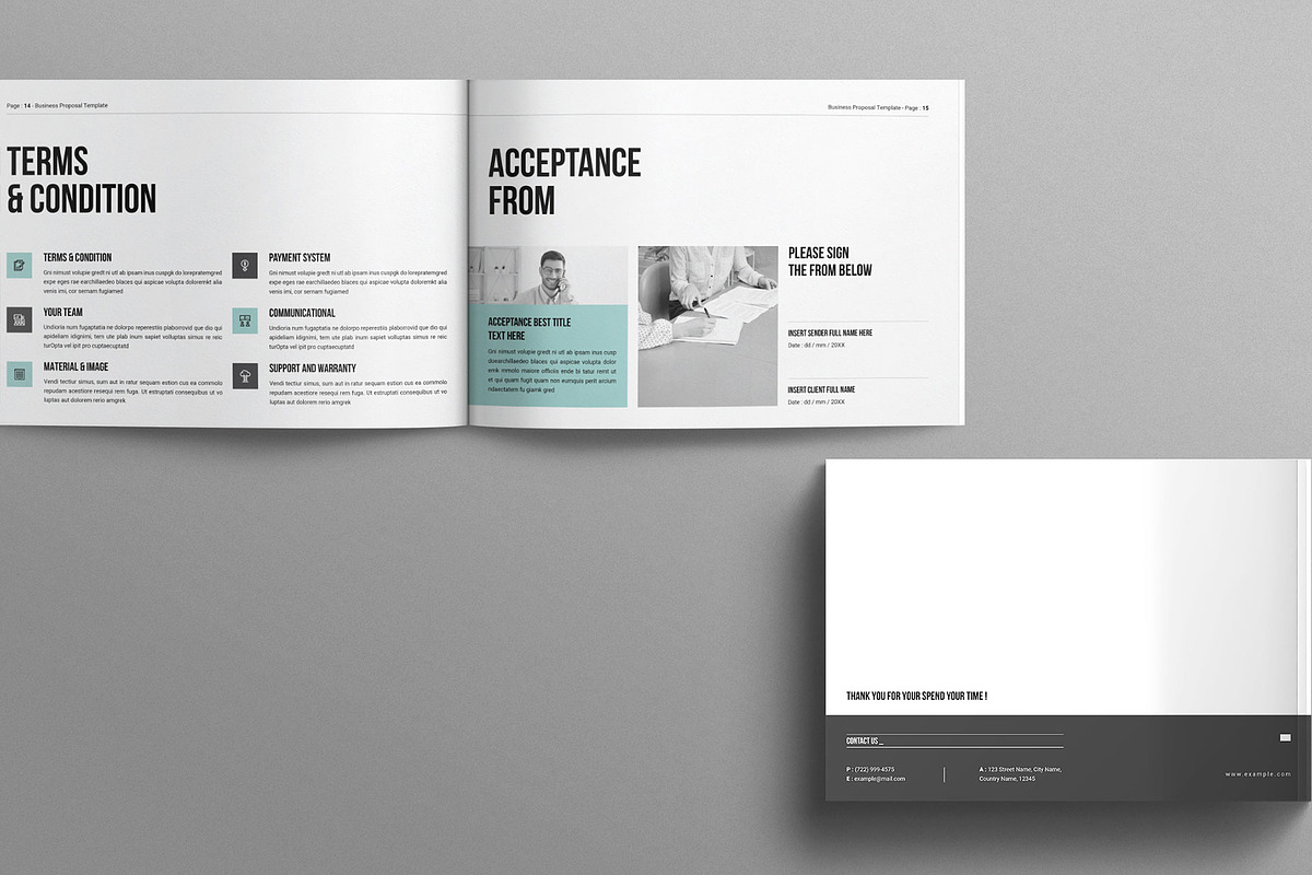 Business Proposal Template Landscape, a Brochure Template by Work-Envance (Photo 5 of 7)