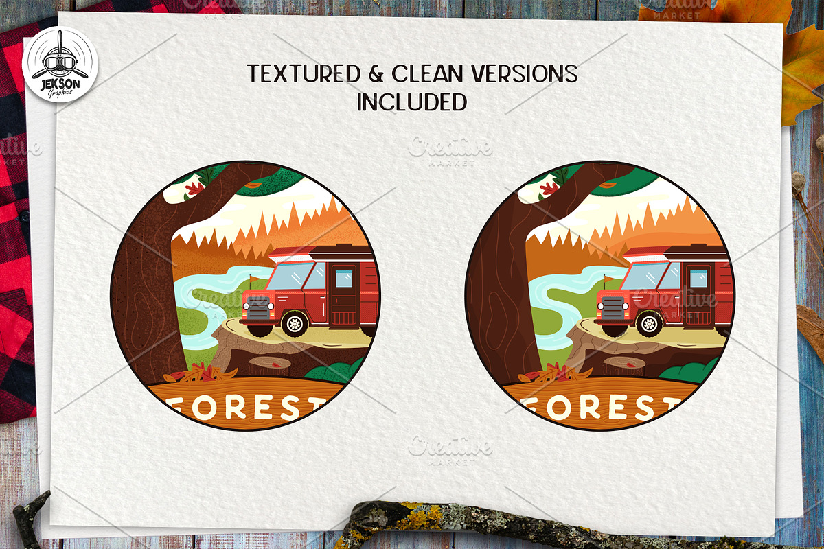 25 Logo Badges Bundle with Textures, a Branding & Logo Template by JeksonGraphics (Photo 7 of 9)