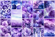 Purple & Violet Watercolor Textures, a Texture Illustration by AI Petr Creative Agency (Thumbnail 3 of 7)