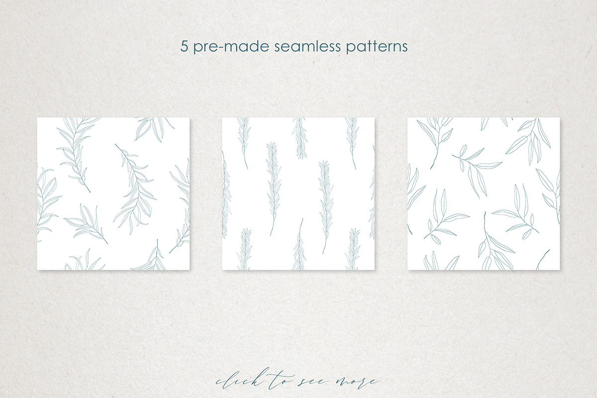 Eucalyptus Leaves Line Art Clipart, an Illustration by ElenKoss (Photo 4 of 12)