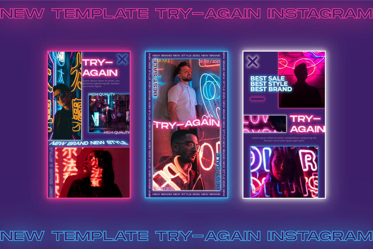Try-Again Instagram Template, a Social Media Template by Inkofert (Photo 8 of 11)