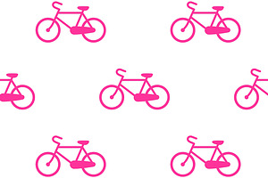 Bicycle vector pattern