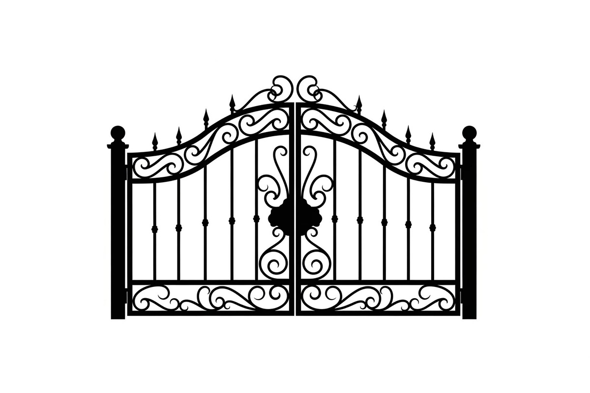 Ornate Wrought Iron Gate Vector Bund, an Illustration by Designs_River (Photo 3 of 47)
