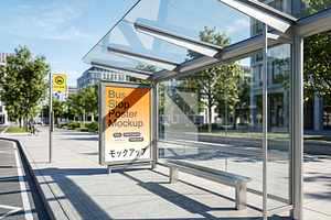 Bus Stop Poster Mockup, an Advertising Mockup by getproject