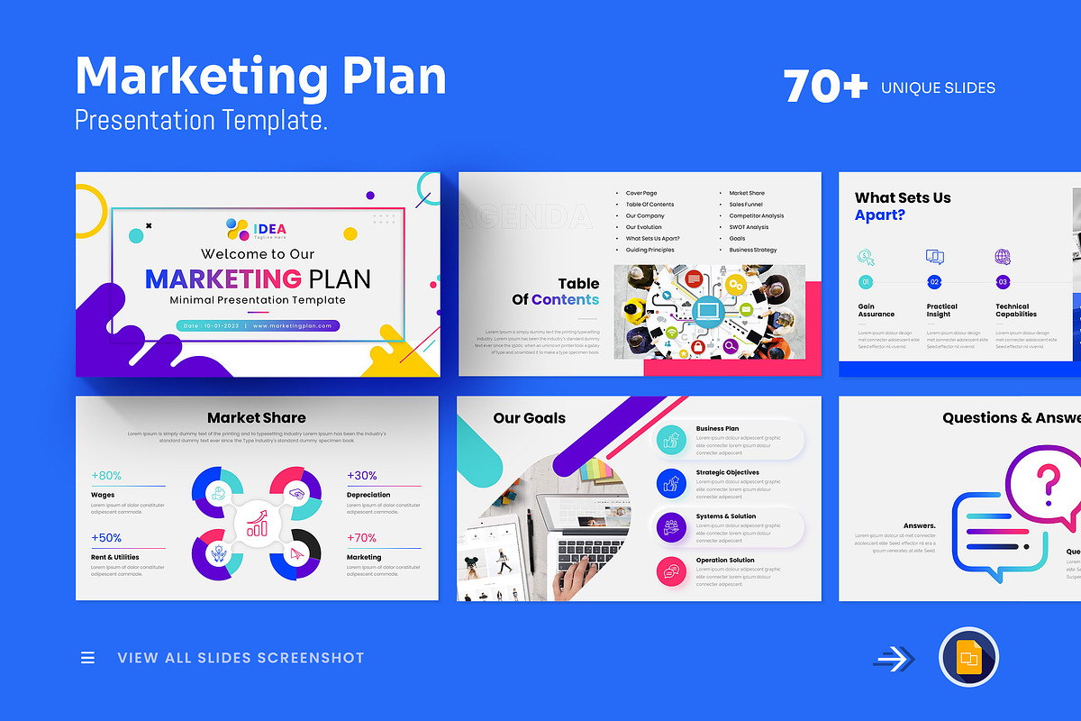 Marketing Plan Presentation Template, a Presentation Template by ...