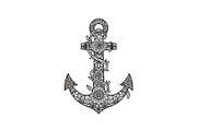 Ornamental Anchor Silhouette SVG, an Illustration by Designs_River (Thumbnail 17 of 31)
