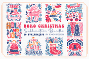 Boho Christmas SVG Bundle, a Seasonal Illustration by LemonDesign (Thumbnail 1 of 13)
