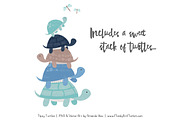 Oceana Turtle Stack Clipart, an Illustration by Amanda Ilkov (Thumbnail 3 of 4)