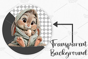 Easter Baby Bunny Clipart Bundle, an Illustration by Canvas Craft (Thumbnail 2 of 7)