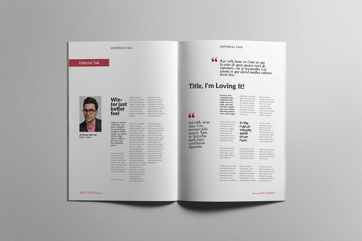 The Best Magazine Layout Design, a Magazine Template by Swayang (Photo 2 of 21)