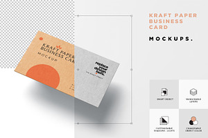 Kraft Paper Business Card Mockups