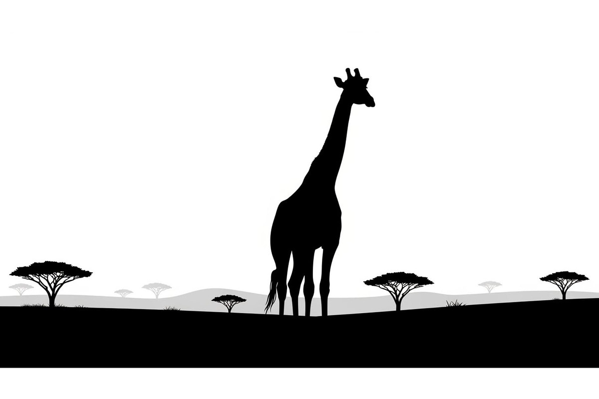 Giraffe Safari Silhouette Vector Bun, an Illustration by Designer_Momina (Photo 16 of 51)