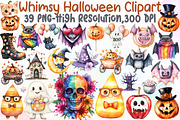 Whimsy Halloween Clipart, an Illustration by Sublimation Artist (Thumbnail 1 of 6)