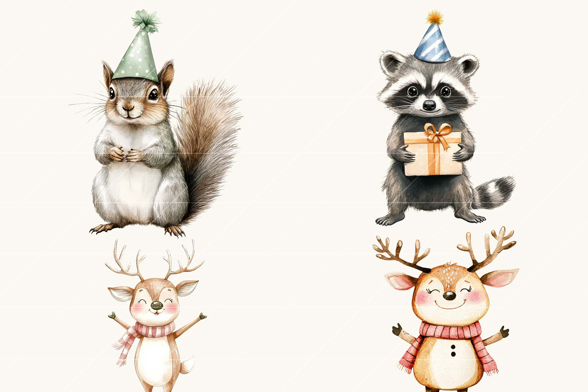 Watercolor Boho Woodland Clipart, an Animal Illustration by SparkyDesignsUS (Photo 6 of 9)