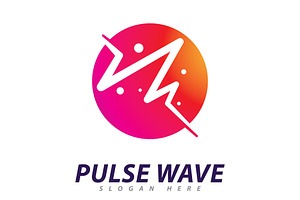 Pulse Wave logo Vector., a Branding & Logo Template by T.Vooka