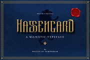 Hassengard - Majestic Fantasy Font, a Blackletter Font by Pollux of Geminorum (Thumbnail 1 of 8)