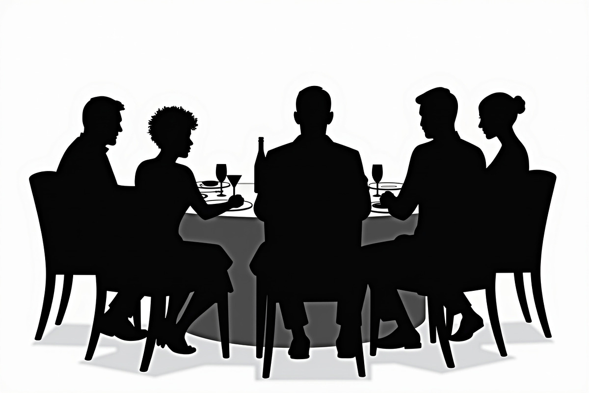 Group Dining Vector Bundle, an Illustration by BIPLOB EXPERT (Photo 8 of 9)