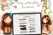 87 COZY PROCREATE WATERCOLOR BRUSHES, a Brush Add-On by Warm Cozy Cottage (Thumbnail 9 of 13)
