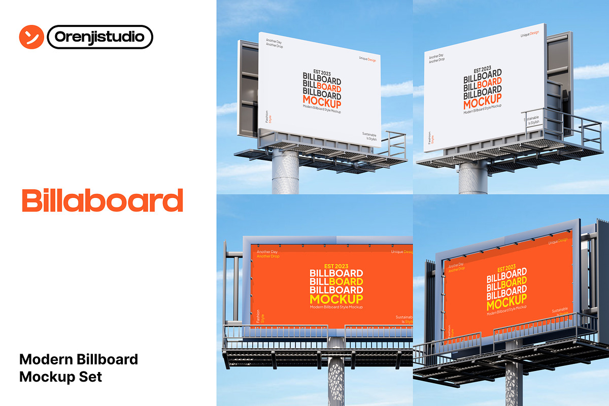 Modern Billboard Mockup Set, a Mockup by orenjidesign (Photo 1 of 8)