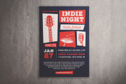 Indie Night Music Festival Flyer, a Flyer Template by KMZVR.Lab (Thumbnail 1 of 4)