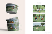 People and dogs in park illustration, a Person Illustration by LyubovZaytseva (Thumbnail 6 of 22)