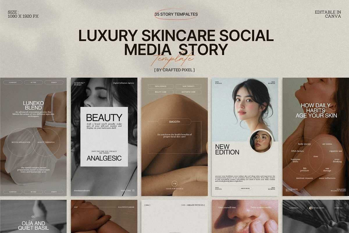 Minimal Story Set for Skincare