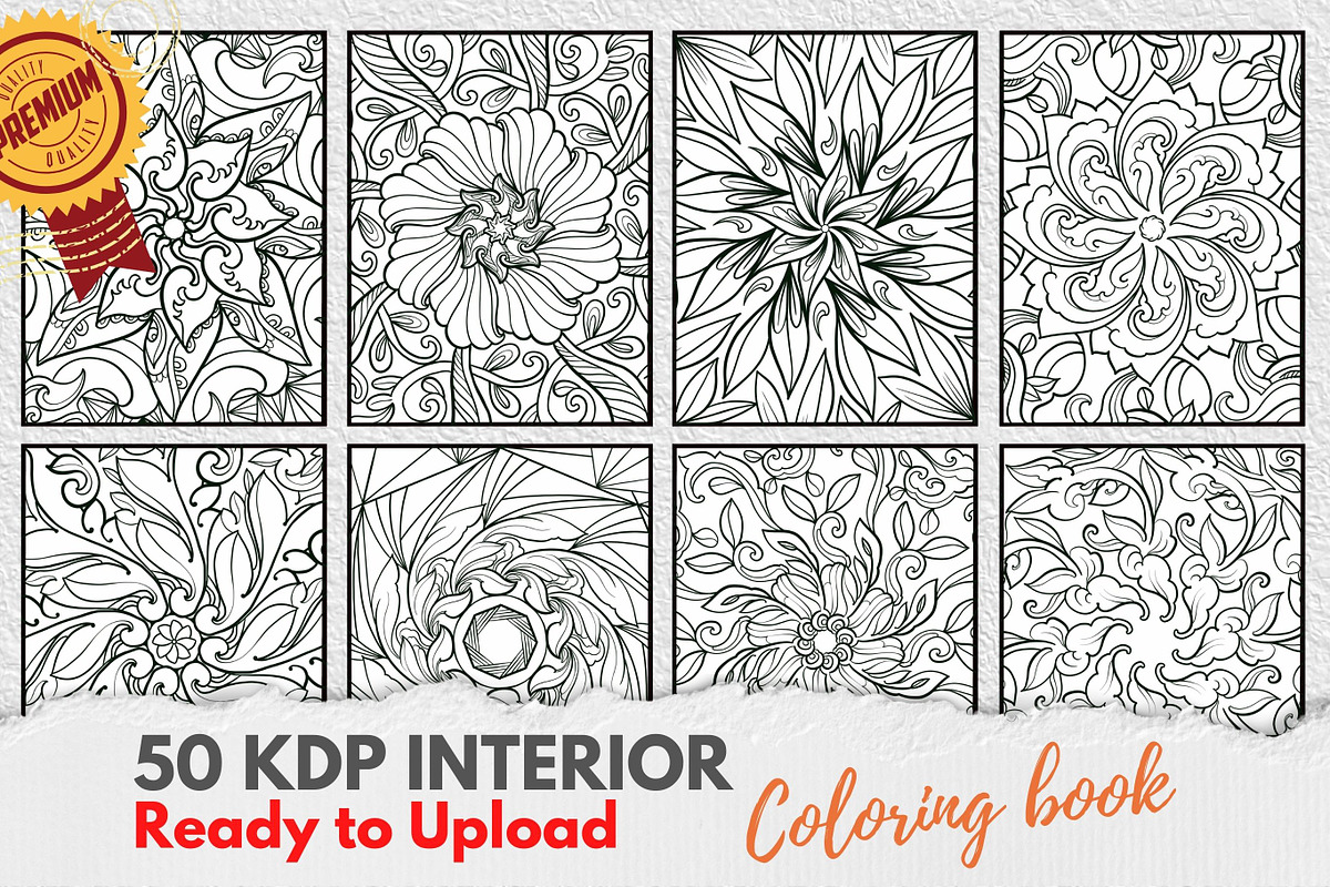 KDP Interiors, Flower Coloring Book, an Illustration by Jaboor Magics (Photo 4 of 8)