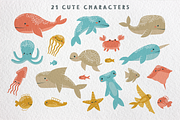 Under the sea clipart for kids, an Animal Illustration by RinaKustova (Thumbnail 2 of 12)