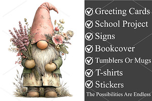 Watercolor Summer Gnome Clipart PNG, a Seasonal Illustration by Canvas Craft
