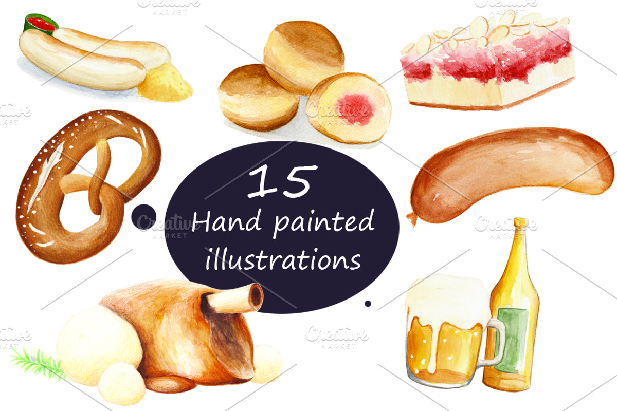 German traditional food, a Food Illustration by Nicolai-works (Photo 3 of 3)