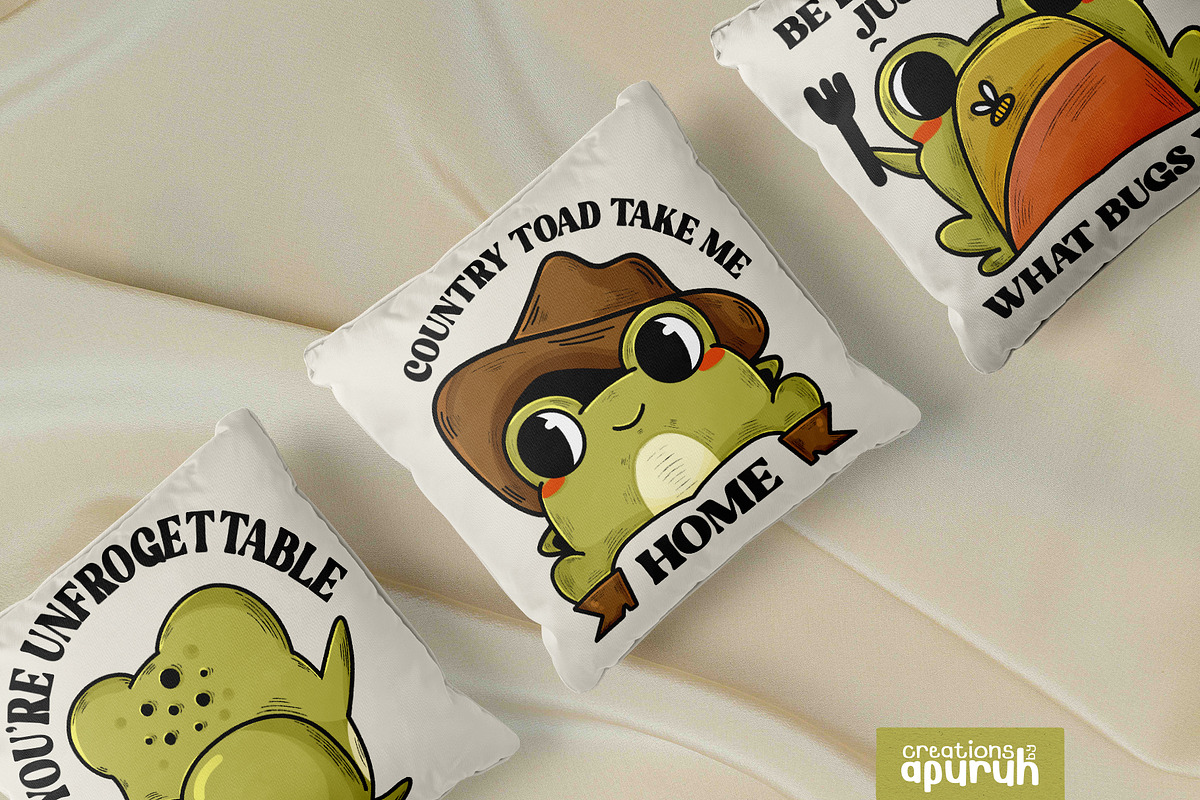 Funny Frog Quotes Sublimation  Tee, an Animal Illustration by creationsbyapuruh (Photo 4 of 6)