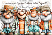 Whimsical Spring Elderly Man Clipart, an Illustration by designcity5 (Thumbnail 1 of 5)