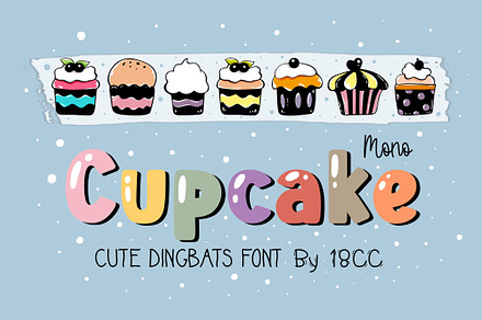 Mono Cupcake OTF Dingbats Font, a Symbol Font by DREAMs Soul G.